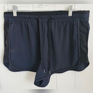 ATHLETA Color Blocked Womens Blue & Black Athletic Shorts